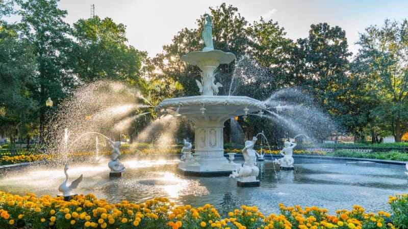 Forsyth Park fountain in Savannah, Georgia